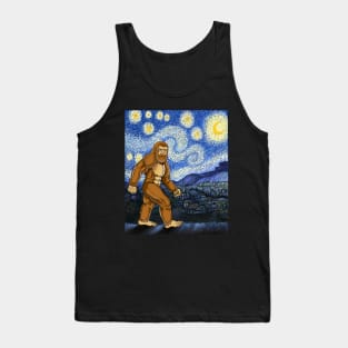 Bigfoot Van Gogh starry night Tank Top